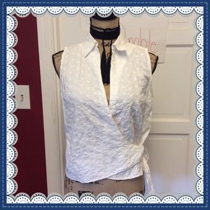 Ralph Lauren wrap Eyelet blouse